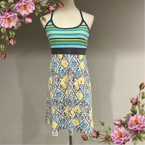 Sporty athletic mini dress with straps size medium